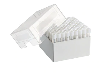 艾本德儲存盒 9 × 9, 可放置 81  個螺旋蓋（凍存）管， 4  –  5  mL，2  件，高 102  mm，4  英寸，聚丙烯材料，可耐受最低 -86  °C，可高溫高壓滅菌，帶蓋子并具有