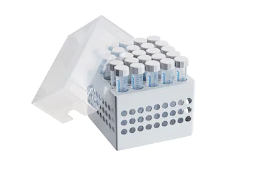 艾本德儲存盒 5 × 5, 可放置 25  個試管，15  mL，2  件，高 127  mm，5  英寸，聚丙烯材料，可耐受最低 -86  °C，可高溫高壓滅菌，帶蓋子并具有數(shù)字字母標(biāo)識