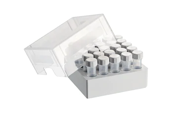 艾本德儲存盒 5 × 5, 可放置 25  個螺旋蓋管，5  mL，2  件，高 76  mm，3  英寸，聚丙烯材料，可耐受最低 -86  °C，可高溫高壓滅菌，帶蓋子并具有數(shù)字字母標(biāo)識