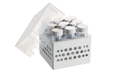 艾本德儲存盒 3 × 3, 可放置 9  個 50  mL 試管和 4  個 15  mL 試管，2  件，高 127  mm，5  英寸，聚丙烯材料，可耐受最低 -86  °C，高溫高壓滅菌，帶蓋子