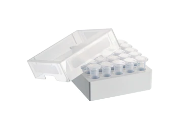 艾本德儲存盒 5 × 5, 可放置 25  個試管，5  mL，4  件，高 64  mm，2.5  英寸，聚丙烯材料，可耐受最低 -86  °C，可高溫高壓滅菌，帶蓋子并具有數(shù)字字母標(biāo)識