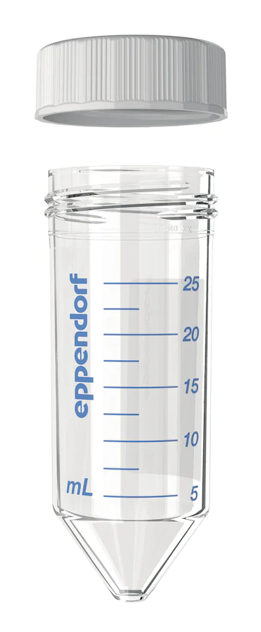 艾本德Eppendorf Conical Tubes 25 mL 帶螺旋蓋, 25 mL, 啟動(dòng)套裝，4  個(gè)單離心管架，6  個(gè)轉(zhuǎn)子適配器，轉(zhuǎn)子孔可容納 50  mL 錐形管, PCR 潔凈級(jí), 無(wú)